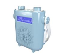 DAB/DAB+ & FM Digital Shower Radio | Bluetooth | IPX5 Water Resistant Technology | Rechargeable Battery | Perfect for Home, Bathroom or Outdoors | AZATOM Pearl (Blue)