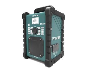 AZATOM RANGER Portable DAB/FM Radio with Bluetooth | Rechargeable Battery | Compatible with Makita/Dewalt 18V plug in battery | IPX 5 Dust and Water Resistent | Powerful 30 Watts | Jobsite Works Radio