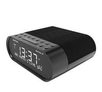 DAB/DAB+ & FM Bedside Digital Radio | Dual Alarms & Sleep Timer | USB Device Charging | Mains Powered | Bluetooth | Perfect for the Bedroom | AZATOM Revival R1 (Black)