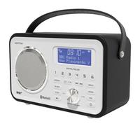 DAB/DAB+ & FM Portable Digital Radio | Leather Design | Bluetooth | Rechargeable Battery | Dual Alarms & Sleep Timer | Perfect for Home, Office or Outdoors | AZATOM Spitalfields 2 (Black)