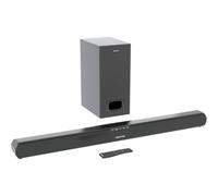 AZATOM Studio Premier 2.1 Soundbar and Subwoofer, 120W, 3D Surround Sound, Stream Wireless Bluetooth, Remote Control, Wall Mountable, HDMI ARC, Optica