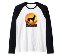 Azawakh Dog Silhouette Sunset Ancient Breed Raglan Baseball Tee