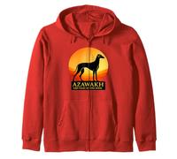 Azawakh Dog Silhouette Sunset Ancient Breed Zip Hoodie