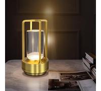 Azazaza Lumisom Crystal Lamp, Touch Dimmable Bedside Lamps 3 Colors Table Lamp, USB Rechargeable Cordless Crystal Lamps Lantern for Bedroom Bar Camping