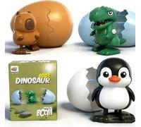 Azazaza Wind-Up Surprise Eggs, Easter’s Latest Gift Wind-Up Animal Hatching Surprise Egg, Eggshells Pop Open & Automatic Walking Hatchlings, Fun Party Favors Gag Gift (3 Pack A)