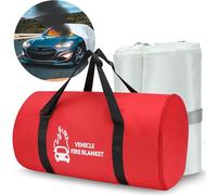 Azazccm Emergency Fire Blanket for Car, Large Fiberglass Fire Extinguisher Blanket, Survival Safety Fire Suppression Blanket for Electric Vehicle Truck Automotive Conflagration (13.12x19.68FT)