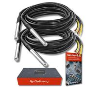 AZDelivery 2 x DS18B20 1M Cable Temperature Digital Thermal Probe Sensor compatible with Arduino and Raspberry Pi including E-Book!