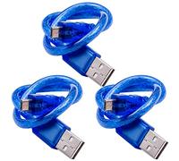 AZDelivery 3 x Blue USB cable for USB A to USB Micro B, with USB 2.0