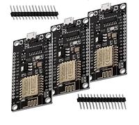 AZDelivery 3 x NodeMCU WiFi Lolin V3 ESP8266 ESP-12F Development Board with CH340 Unsoldered version compatible with Arduino Including E-Book!