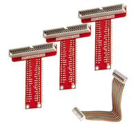 AZDelivery 40 Pins GPIO Breakout Board and Compatible Ribbon Cable Compatible with Raspberry Pi (Pack of 3)