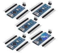 AZDelivery 5 x AZ-Nano V3 Board Set with USB-C Connection | Atmega CH340 Chip Atmega328 CH340 | Compatible with Arduino Pro Micro and Arduino Nano V3 | Includes E-Book