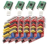 AZDelivery 5 x CNC Shield V3.0 Expansion Board Bundle, 4PCS A4988 Stepper Motor Drivers with 4PCS Heatsink Kits compatible with Arduino, 3D Printer Including E-Book!