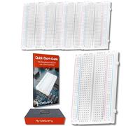 AZDelivery 5 x MB-102 Mini Breadboard 400 Tie Point Interlocking Solderless Prototype PCB Board, 4 Power Rails for Proto Shield Distribution Connection Blocks compatible with Arduino Including E-Book!