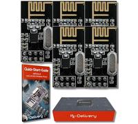 AZDelivery 5 x NRF24L01 + 2.4GHz Wireless RF Transceiver Module compatible with Arduino and ESP8266 Including E-Book!