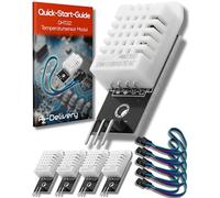 AZDelivery 5 x Temperature and Humidity Sensor Module with Cable Compatible with DHT22 Compatible with AM2302 Compatible with Arduino and Raspberry Pi including E-Book!