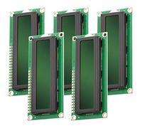 AZDelivery Compatible with HD44780 1602 16x2 Serial LCD Black Character Green Backlight Display Board 3.3V 5V compatible with Arduino and Raspberry Pi Including E-Book! (Pack of 5)