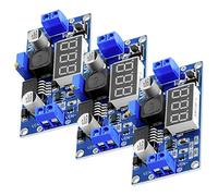 AZDelivery Compatible with LM2596 DC-DC 3 Digit Voltmeter Display 3.3V 24V Step-down Module, with Digital Display, including E-Book! (Pack of 3)