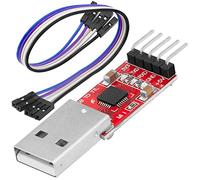 AZDelivery CP2102 HW-598 USB to TTL 5PIN Serial Converter Adapter Module Downloader 3.3V 5V UART STC with Jumper Wire Cable compatible with Arduino Including E-Book!