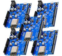 AZDelivery D1 NodeMCU WiFi ESP8266MOD-12F CH340 Micro USB Serial Chip IoT Development Board ESP8266 3.3V PCB Antenna WLAN I2C IIC SPI Compatible with Arduino-IDE including E-Book! (Pack of 5)