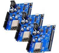 AZDelivery D1 NodeMCU WiFi ESP8266MOD-12F CH340 Micro USB Serial Chip IoT Development Board ESP8266 3.3V PCB Antenna WLAN I2C IIC SPI Compatible with Arduino-IDE including E-Book! (Pack of 3)