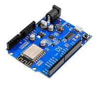 AZDelivery D1 NodeMCU WiFi ESP8266MOD-12F CH340 Micro USB Serial Chip IoT Development Board ESP8266 3.3V PCB Antenna WLAN I2C IIC SPI Compatible with Arduino-IDE including E-Book!