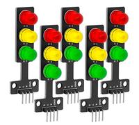 AZDelivery DIY Mini Traffic Light LED Display Board Module 3.3-5V 8mm Common Cathode Interface Compatible with Arduino and Raspberry Pi Including E-Book! (Pack of 5)
