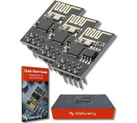 AZDelivery ESP8266 ESP-01S Serial Wireless WLAN WiFi Transceiver Module 1MB Flash 80MHz Compatible with Arduino and Raspberry Pi including E-Book! (Pack of 3)
