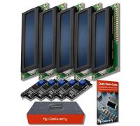 AZDelivery HD44780 1602 16x2 Serial LCD White Character Blue Backlight Display Board IIC PCF8574T I2C Adapter Converter Bundle Compatible with Arduino and Raspberry Pi Including E-Book! (Pack of 5)