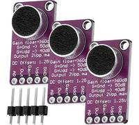 AZDelivery Max9814 Microphone AGC Amplifier Board 2.7V - 5.5V Auto Gain Control Amplifier 40dB/50dB/60dB compatible with ESP8266, ESP32 and Arduino Including E-Book! (Pack of 3)