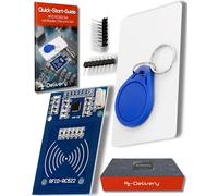 AZDelivery RFID Kit - MFRC522 Compatibel with RC522 RF IC Card Reader Sensor Module, RFID Chip Key Ring and S50 Card 13.56MHz I2C IIC SPI, Compatible with Arduino and Raspberry Pi including E-Book!