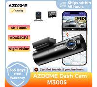 AZDOME Dash Cam M300S 4K+1080P Dual Dash Car Camera Built-in WiFi GPS ADAS Car DVR 24H Parking Mode Night Vision Black Box