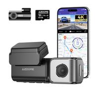 AZDOME M360 Dash Cam Front Rear 4K + FHD, 5GHz WiFi, GPS, ADAS,English Voice Control, Super Night Vision, WDR