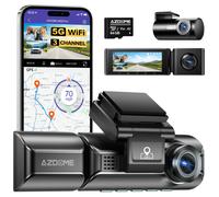 AZDOME M550 Pro 3 Channel Car Dash Cam, Front Inside Rear , 4K GPS WiFi