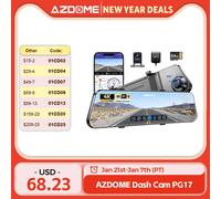 AZDOME PG17 12" 4K Mirror Dash Cam Wi-Fi Rear View Mirror Camera GPS Dash Camera for Car Rearview Mirror Cam Parking Assistance
