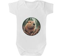 Azeeda 0-3 Month 'Busy Beaver' Baby Grow/Bodysuit (GR00154768)
