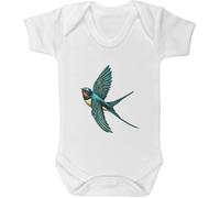 Azeeda 0-3 Month 'Flying Swallow Bird' Baby Grow/Bodysuit (GR00166260)