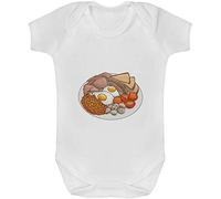 Azeeda 0-3 Month 'Full English Breakfast' Baby Grow/Bodysuit (GR00107104)