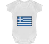 Azeeda 0-3 Month 'Greece Flag' Baby Grow/Bodysuit (GR00043444)