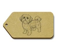 Azeeda 10 x 'Adorable Shih Tzu Dog Standing' 66mm x 34mm Gift Tags (TG00155952)