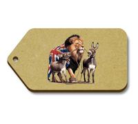 Azeeda 10 x 'British Lion Led By Donkeys' 66mm x 34mm Gift Tags (TG00158940)