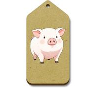 Azeeda 10 x 'Chester White Pig' 66mm x 34mm Gift Tags (TG00153551)