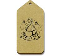 Azeeda 10 x 'Chubby Dragon Sat with Soup' 66mm x 34mm Gift Tags (TG00154031)