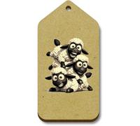 Azeeda 10 x 'Crazy Sheep Pile Up' 66mm x 34mm Gift Tags (TG00156423)
