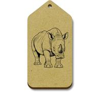 Azeeda 10 x 'Greater One-Horned Rhinoceros' 66mm x 34mm Gift Tags (TG00153771)