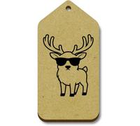 Azeeda 10 x 'Grumpy Deer Wearing Sunglasses' 66mm x 34mm Gift Tags (TG00153855)