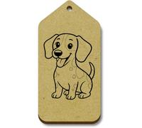 Azeeda 10 x 'Happy Sitting Jack Russell' 66mm x 34mm Gift Tags (TG00148623)