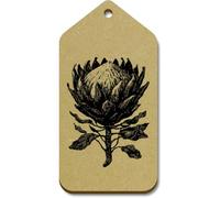 Azeeda 10 x Large 'Botanical King Protea Flower' Wooden Gift Tags (TG00155943)