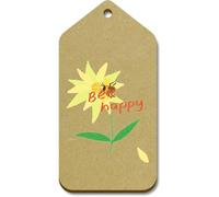 Azeeda 10 x Large 'Busy Buzzing Bee' Wooden Gift Tags (TG00161428)