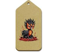 Azeeda 10 x Large 'Chibi Dark Phoenix on Bed of Roses' Wooden Gift Tags (TG00154034)