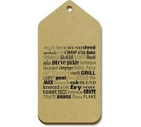 Azeeda 10 x Large 'Cooking Terminology' Wooden Gift Tags (TG00156496)